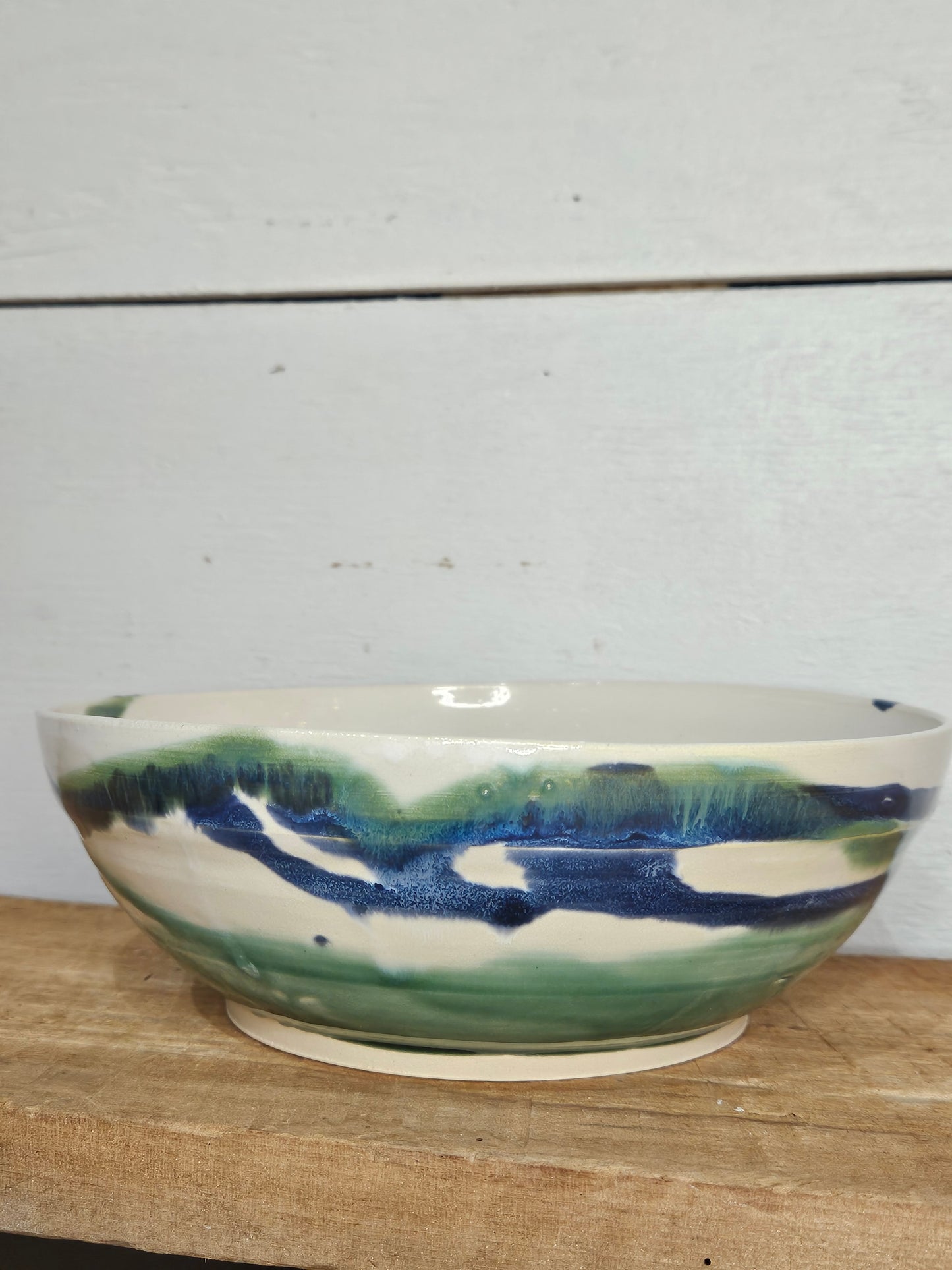 Lowlying White, Blue and Jade Bowl