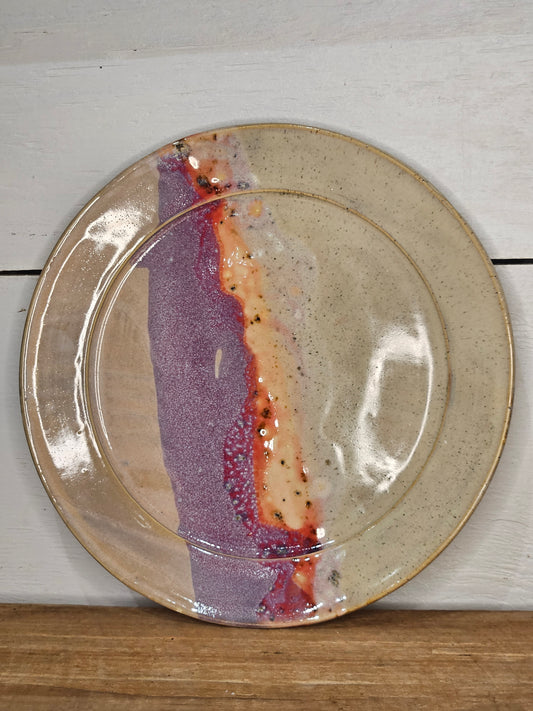 Birch Platter with Purple and Amaryllis
